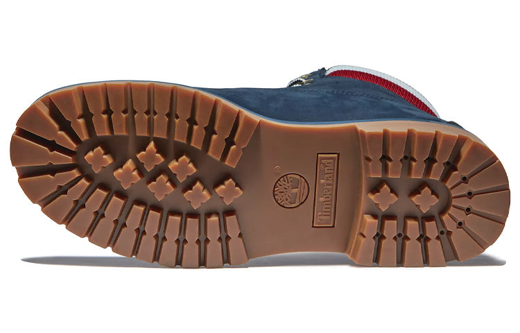 Timberland 6 Inch Heritage Cupsole Boots 'Navy Nubuck with Red' A2M59019