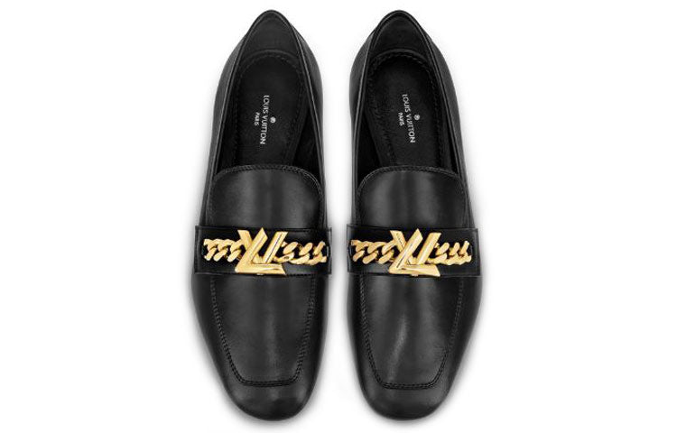 (WMNS) LOUIS VUITTON Upper Case Loafers 'Black' 1A4XDY
