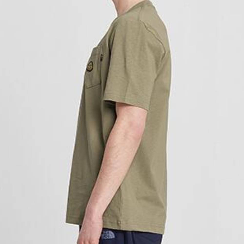 Men's THE NORTH FACE Pocket Short Sleeve Khaki 4999-ZDL