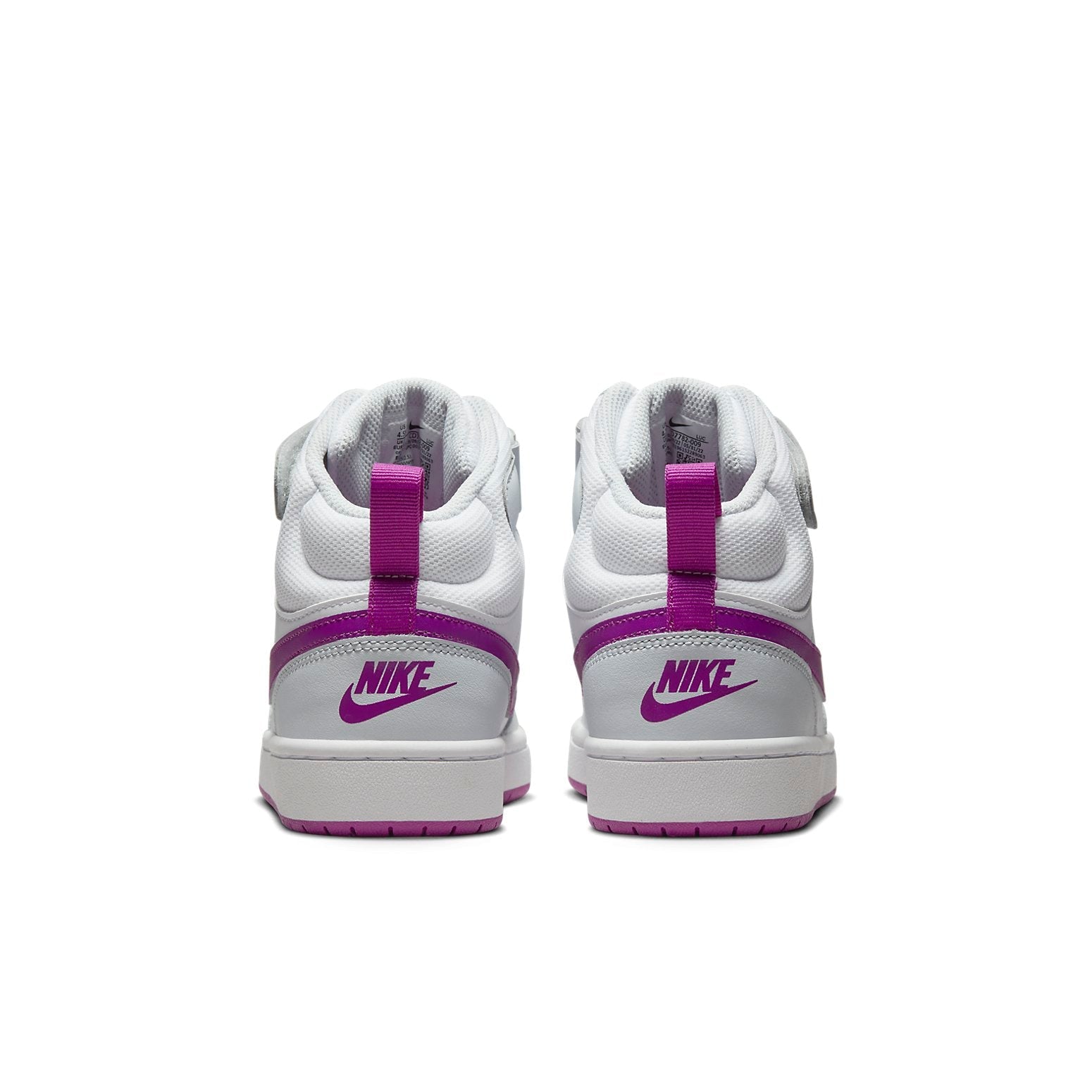 (GS) Nike Court Borough Mid 2 'Pure Platinum Vivid Purple' CD7782-009