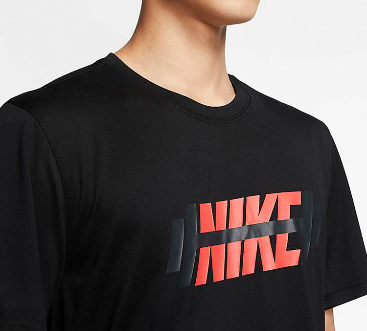 Nike Dri-FIT Legend Logo Printing Short Sleeve Black CT6471-010