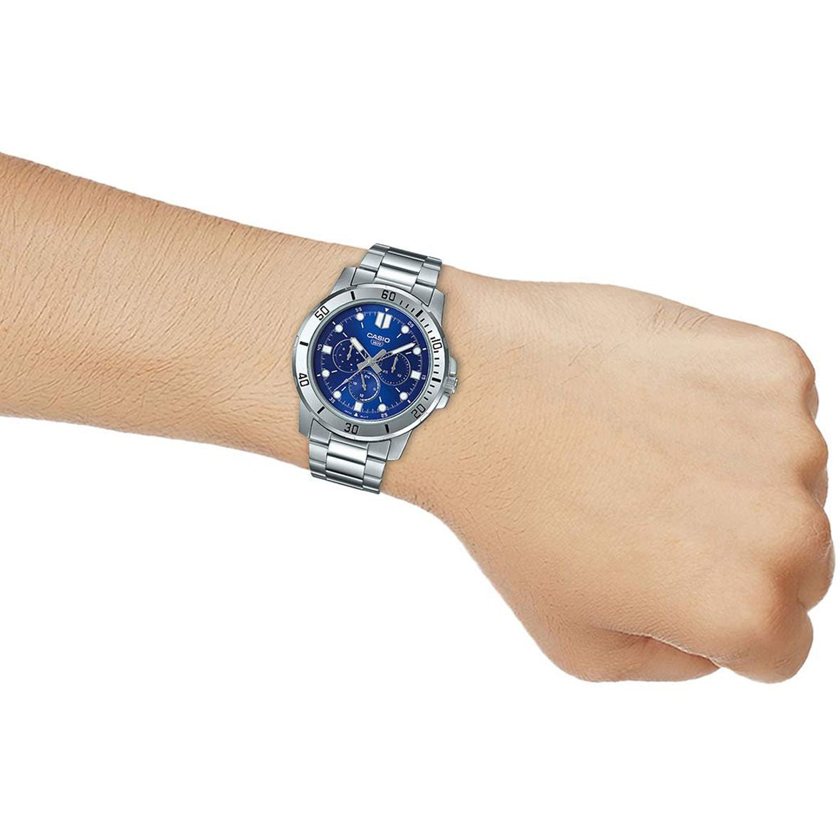 CASIO Sports Quartz Waterproof Mens Blue Analog MTP-VD300D-2EUDF