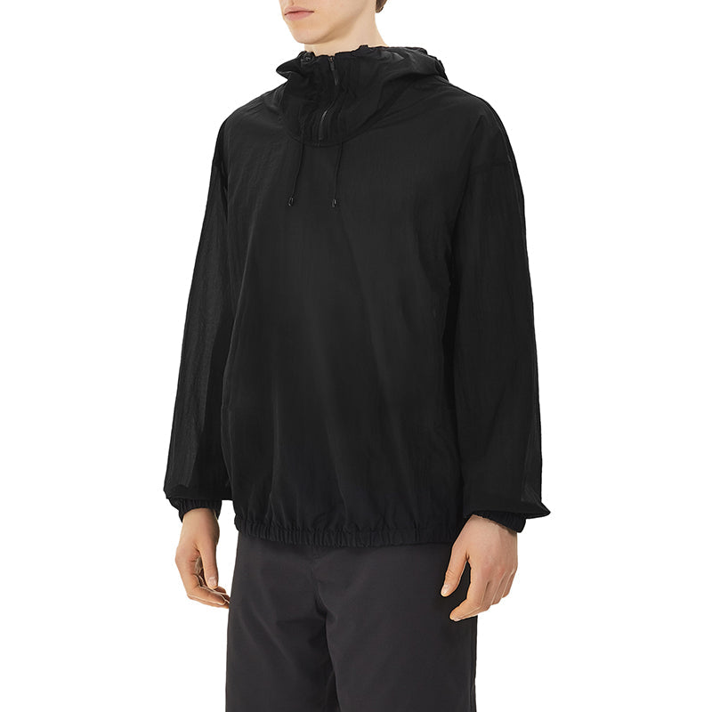 Men's Y-3 Cozy Loose Sports Hooded Jacket Black FN5729
