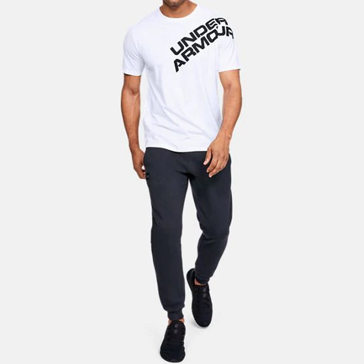 Men's Under Armour Wordmark Shoulder Short Sleeve White 1344227-100