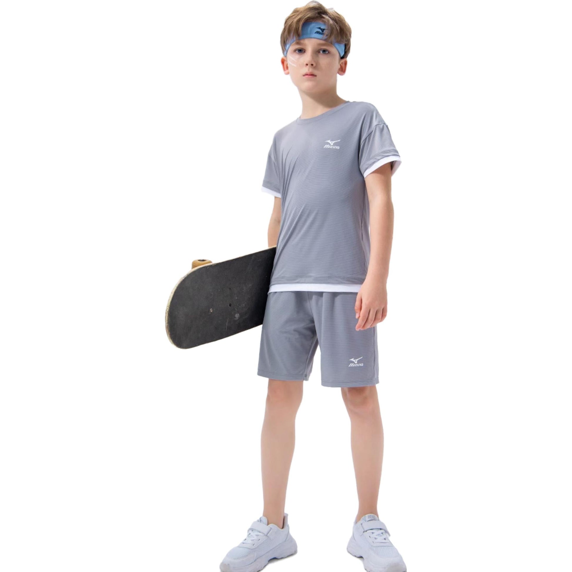 (GS) Mizuno Sportswear T-shirt Suit 'Grey' TZ2278