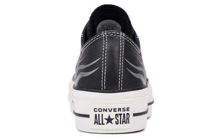 (WMNS) Converse Chuck Taylor All Star Platform Metallic Flame Low Top Black White 565900C