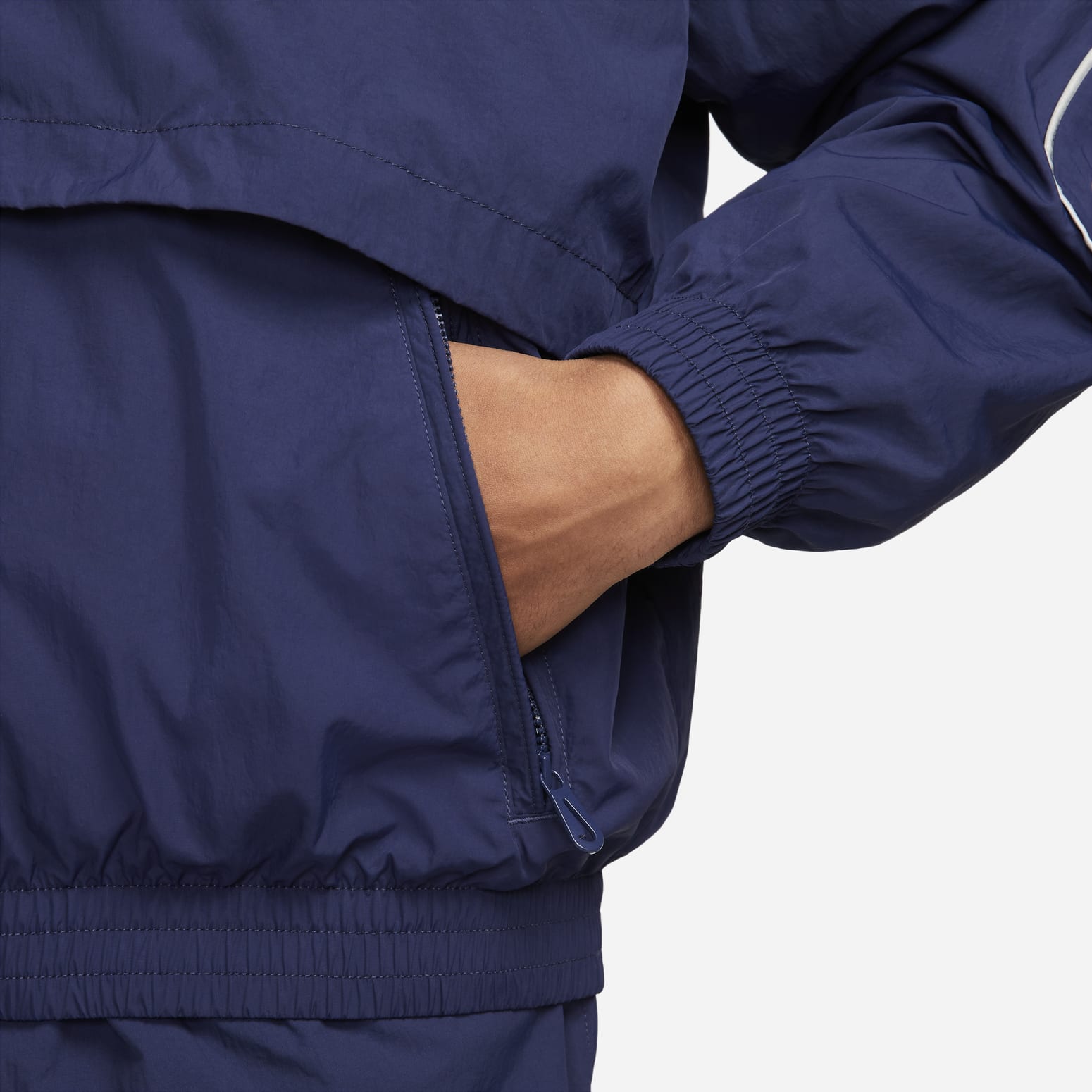 Nike Sportswear Solo Swoosh Woven Track Jackets 'Navy' FB8622-410