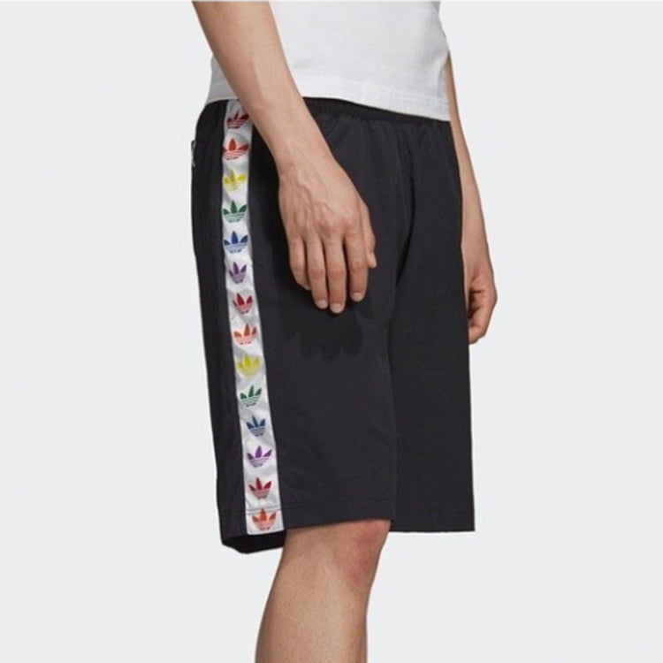adidas originals MENS Pride W Short String Standard Trendy Sports Casual Pants Black FQ6588