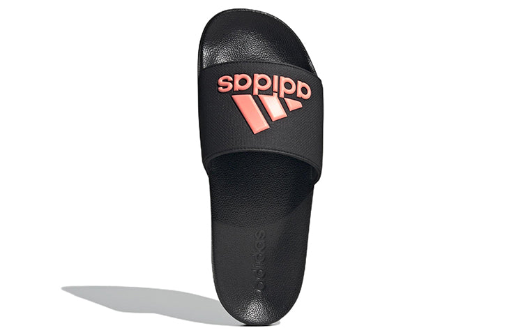 adidas Adilette Cozy Wear-Resistant Black Unisex Slippers 'Black Pink' GZ3778