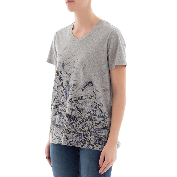 Burberry Cotton Casual Short Sleeve Gray 40675661