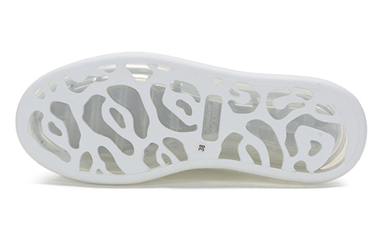 (WMNS) Alexander McQueen Clear Sole Oversized Sneaker 'Beige Embossed Suede Crocodile' 650796WHZ4V9728