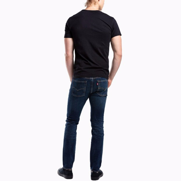 Men's Levis Logo Printing Round Neck Short Sleeve Black T-Shirt 22491-0427