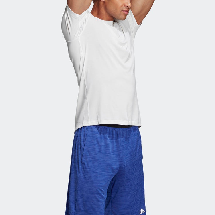adidas Sports Training Pullover Round Neck Short Sleeve White DX0792