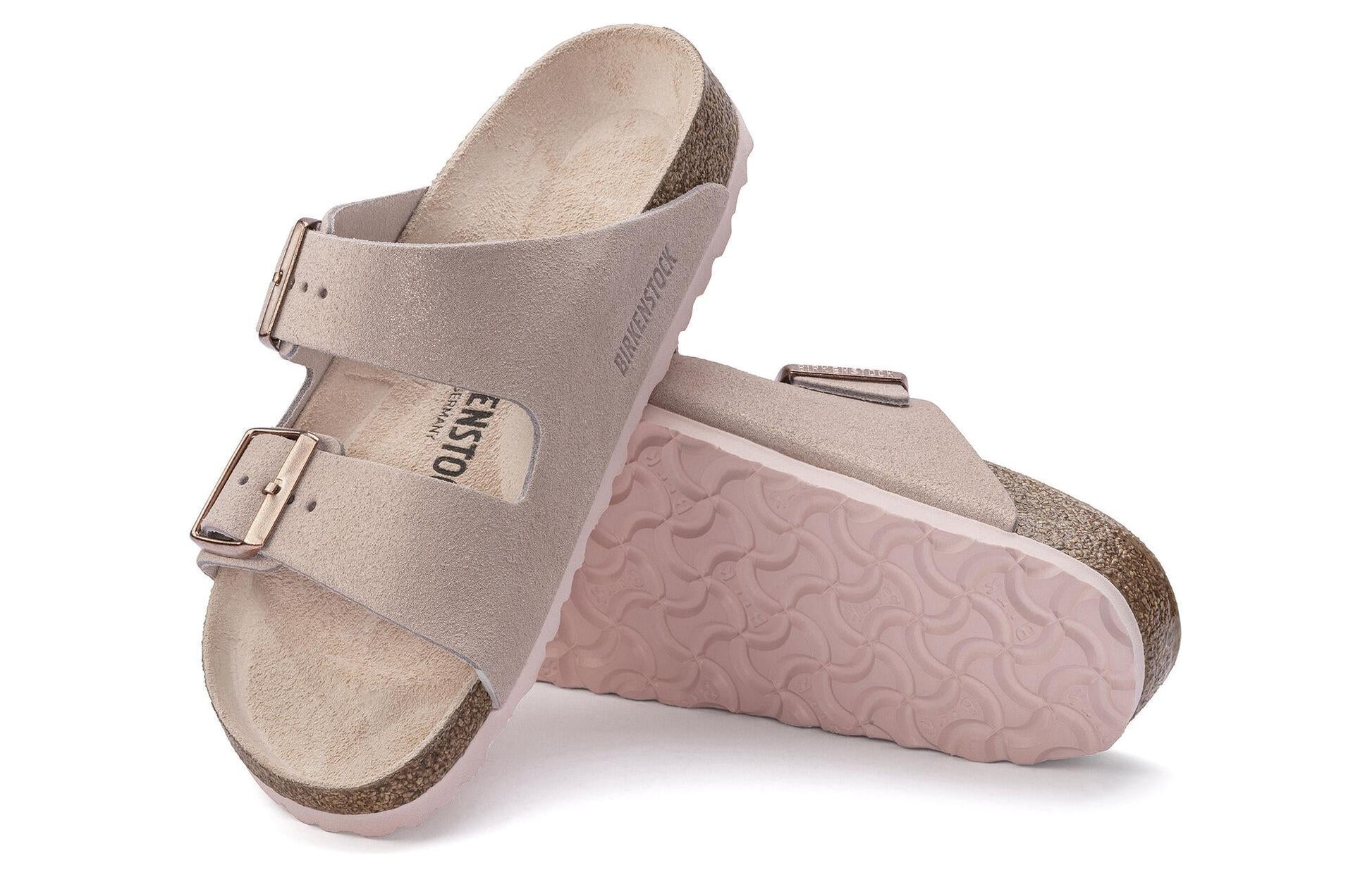 Birkenstock Arizona Suede Leather Sandals 'Light Rose' 1023535