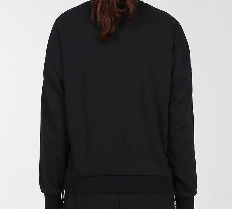 (WMNS) PUMA Classics Logo Crew Round-neck Sweatshirt Black 577609-01