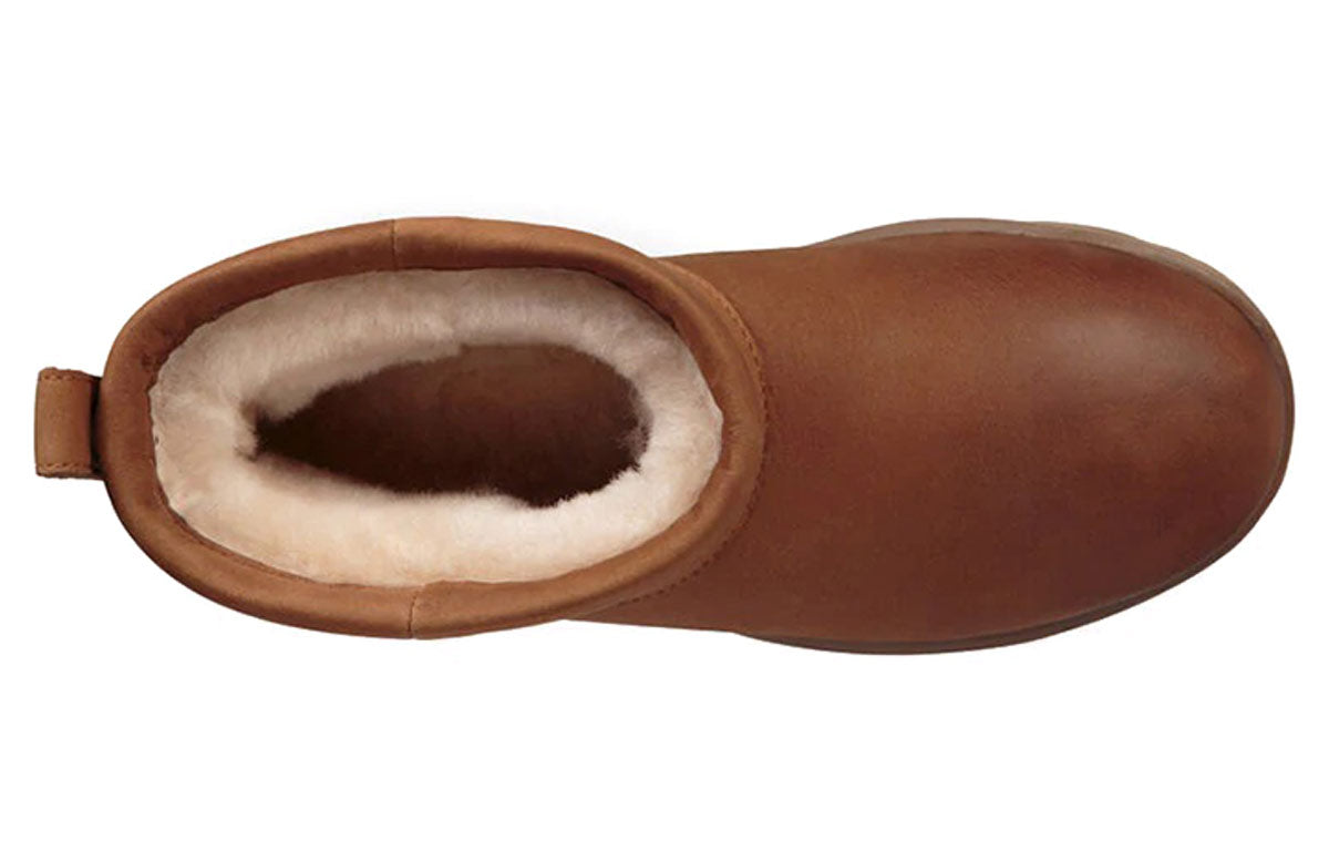 (WMNS) UGG Classic Mini Leather Waterproof 'Chestnut' 1019641-CHE