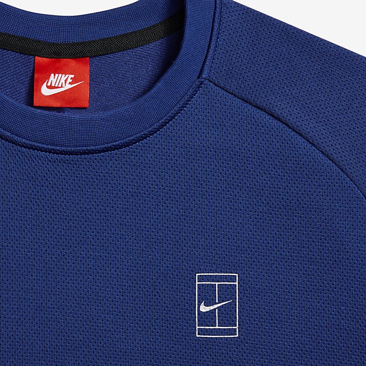 Nike Court Fleece Crew 'Deep Royal Metallic Silver' 744010-455