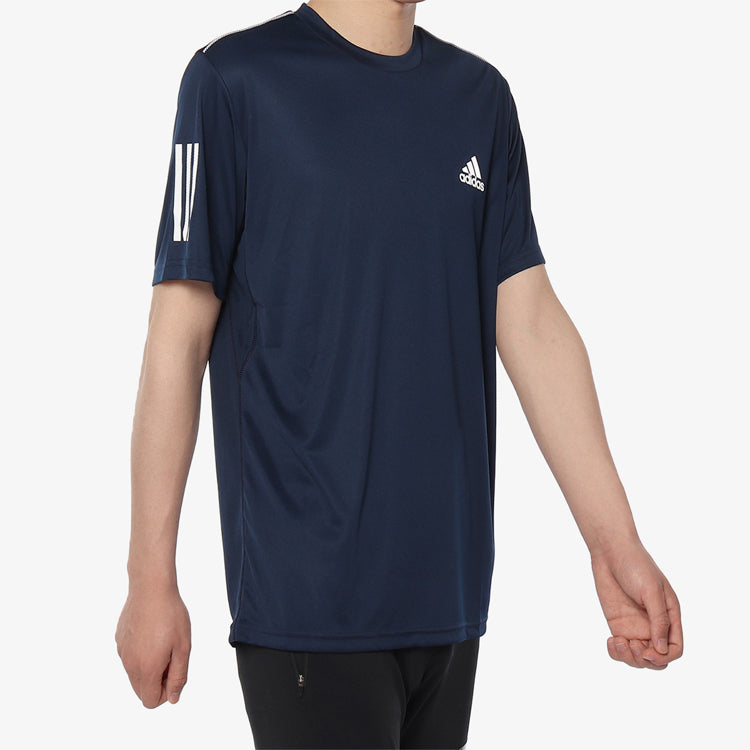 adidas Tennis Sports Round Neck Short Sleeve Navy Blue DU0858