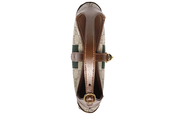 (WMNS) Gucci Jackie 1961 SeriesGG Canvas Clutch Single Shoulder Bag 'Brown Monogram' 637092-HUHHG-8565