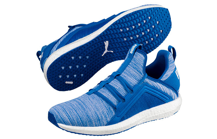 PUMA Mega Energy Heather Knit Low Running Shoes Blue/White 191095-04