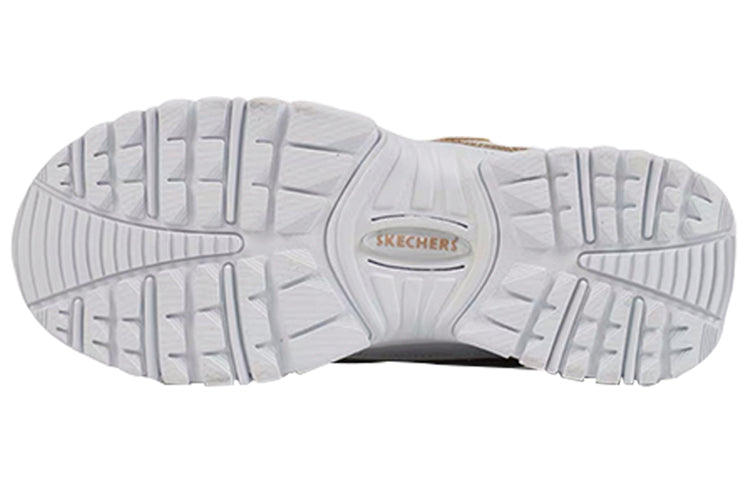 (WMNS) Skechers D'lites Running Shoes White/Gold 13415-WGD