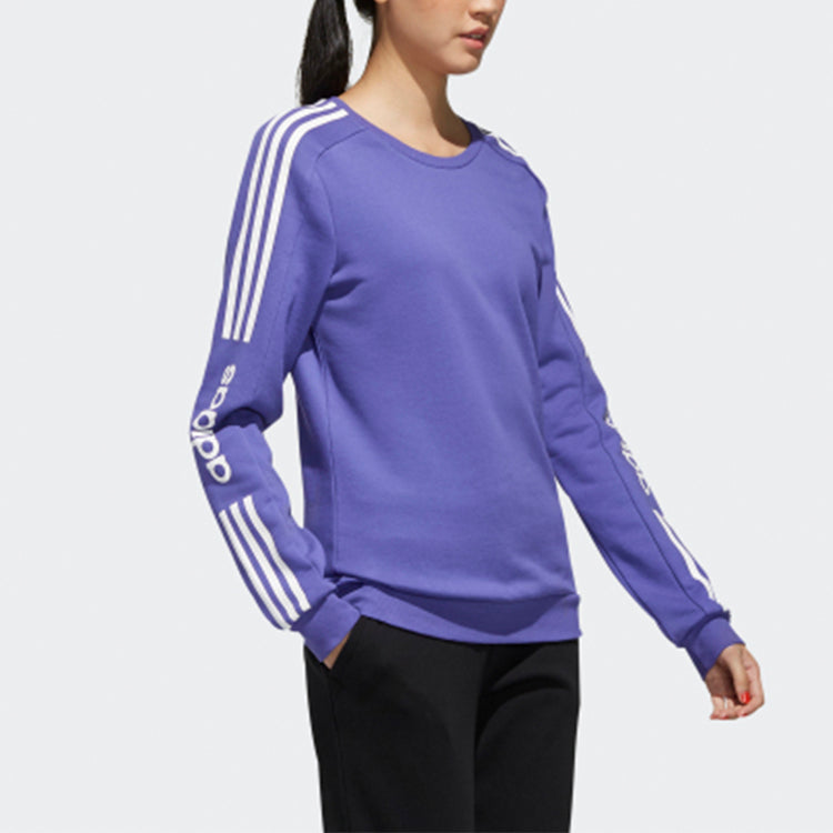 (WMNS) adidas neo Round-neck Sweatshirt Purple GD1635
