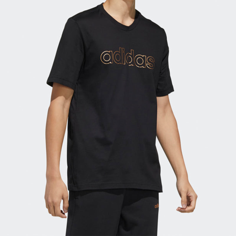 adidas M Ess Br Tee Sports Stylish Round Neck Short Sleeve Black FM3441