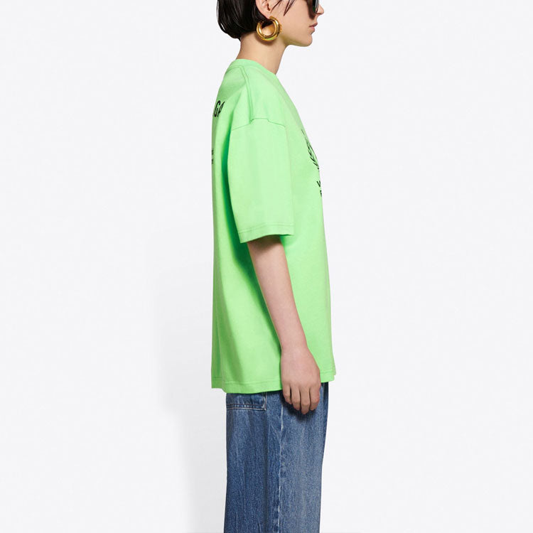 Balenciaga SS21 Retro Short Sleeve Fluorescent Green 612965THV844162