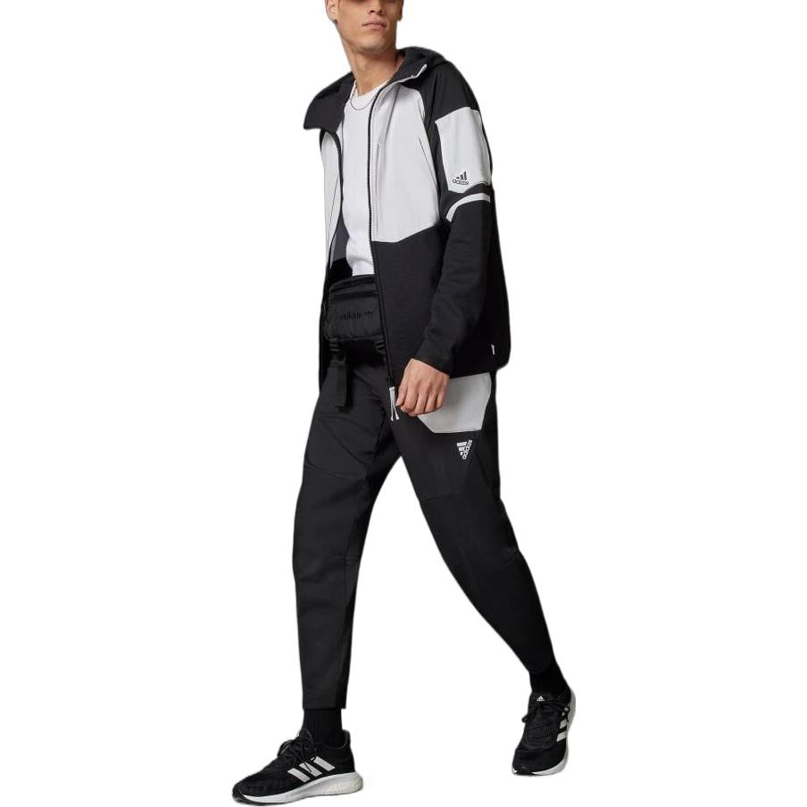 Men's adidas Logo Printing Casual Bundle Feet Sports Pants/Trousers/Joggers Japanese Version Black HG5862