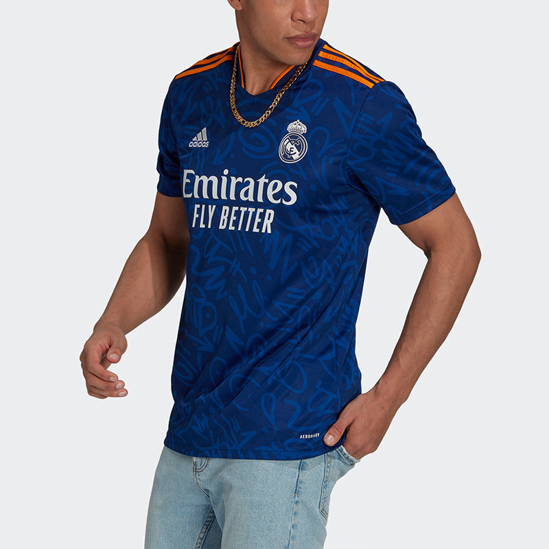 Men's adidas Training Sports Tournament Short Sleeve Soccer/Football Jersey SW Fan Edition Real Madrid Away Blue H40942