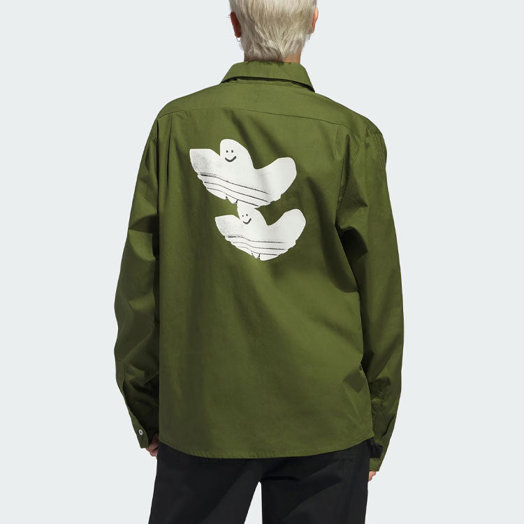 adidas Originals Shmoofoil Button Up Asia Sizing 'Green White' IU0081