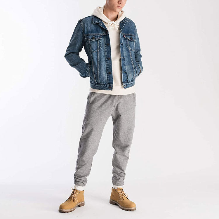 Men's Levis Lapel Denim Jacket Blue 72334-0465