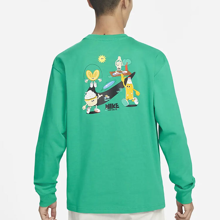 Nike Sportswear Logo Long Sleeve Tee 'Green' FN0253-324
