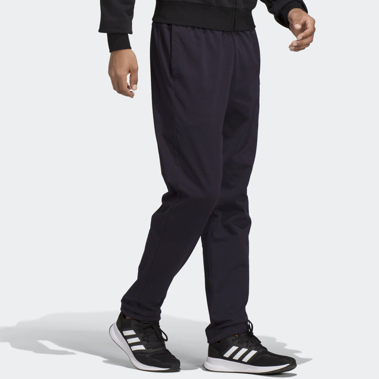 adidas Knitted Running Casual Sports Long Pants Men Black DU0378