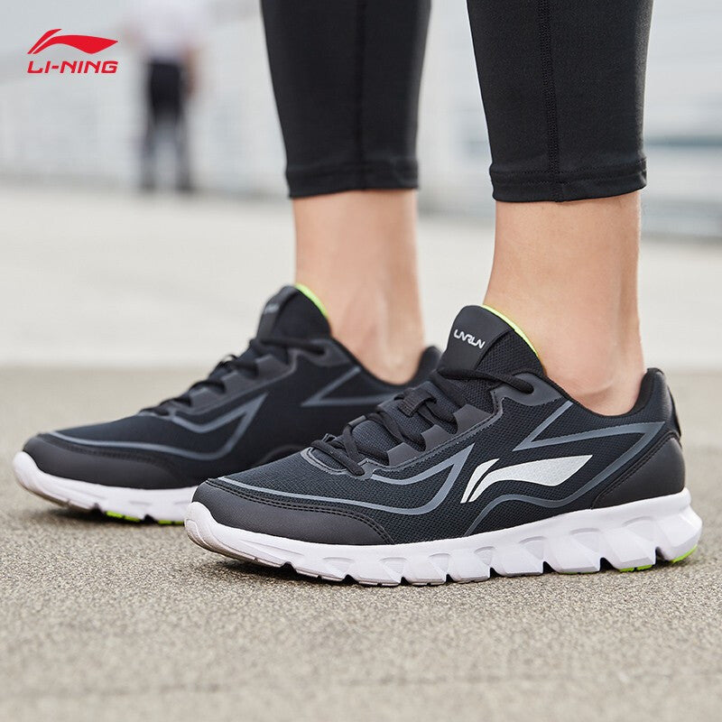 Li-Ning Light Weight Sport Shoes 'Black White Green' ARBQ041-1