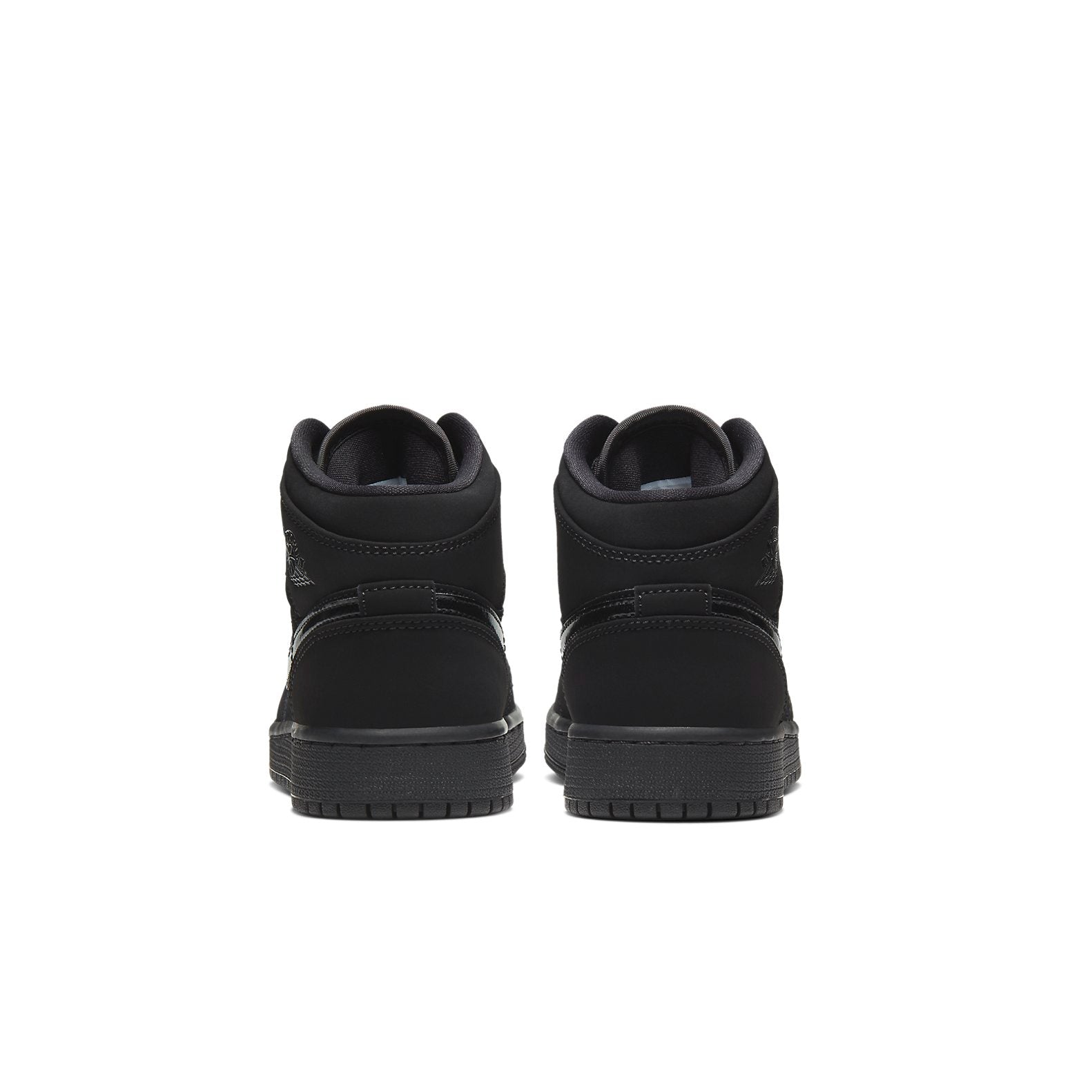 (GS) Air Jordan 1 Mid 'Triple Black' 554725-056