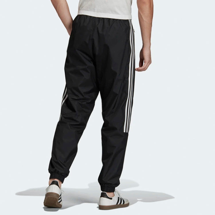 adidas originals Lock Up Track Pants Classic Stripe Sports Long Pants Black FM9886