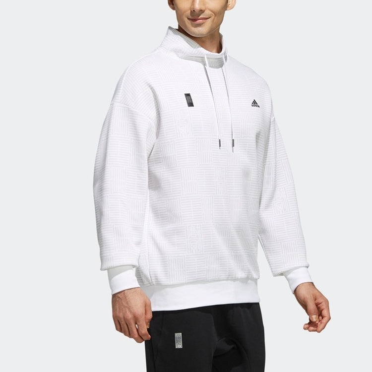 adidas Wj Crew Story Sports Stand Collar Pullover White FJ0203