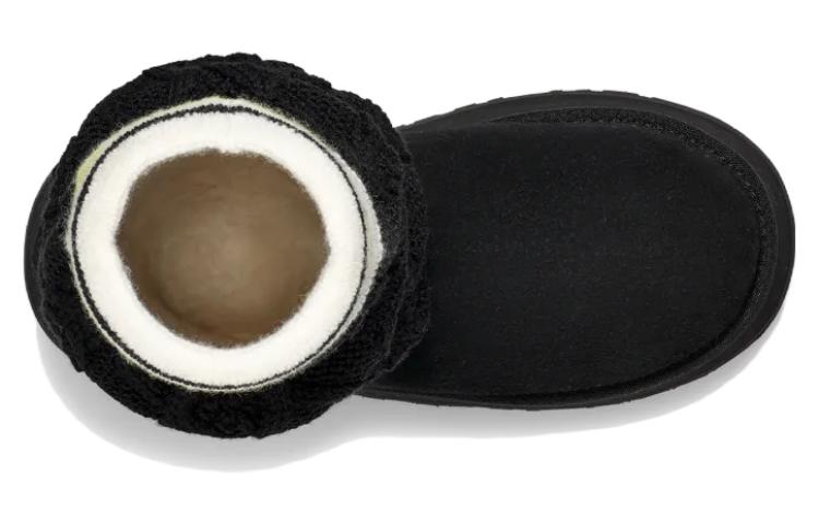 (WMNS) UGG Classic Sweater Letter Boot 'Black' 1144045-BLK
