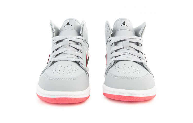 (PS) Air Jordan 1 Mid 'Grey Red' 640737-060