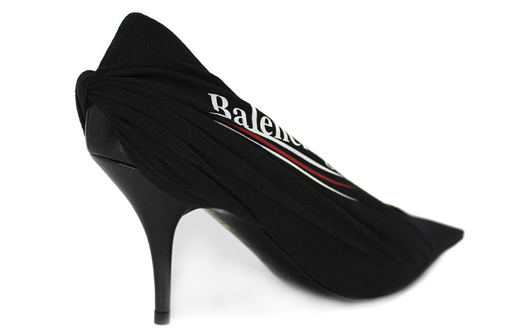 (WMNS) Balenciaga Campaign Logo Pumps 'Black' 495777W06001091