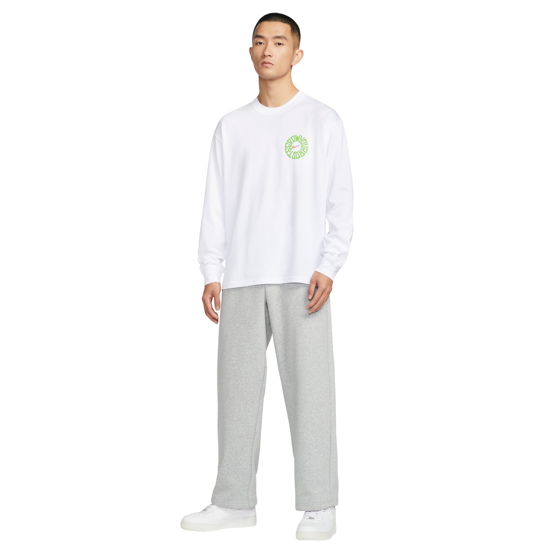 Nike Essential Long-Sleeve T-Shirt 'Grow Your Roots - White' IH4134-100
