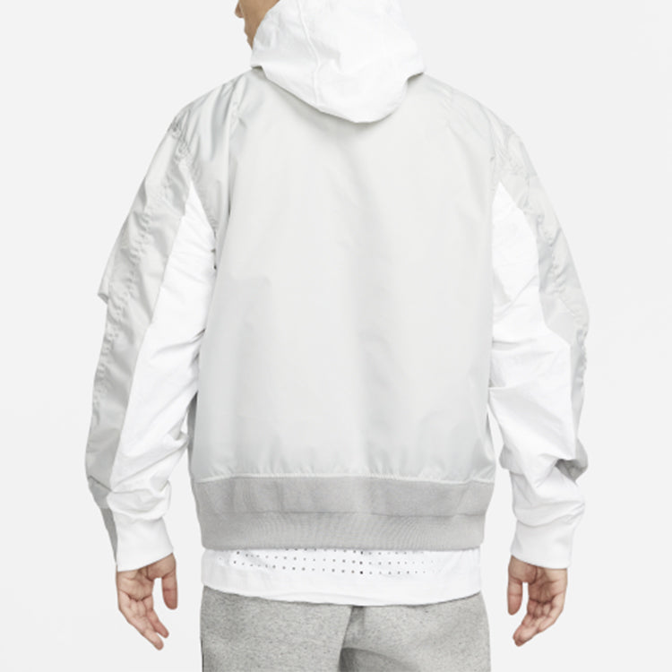 Nike x sacai Double Layer Sports Hooded Jacket Asia Sizing 'Grey' CZ4697-097