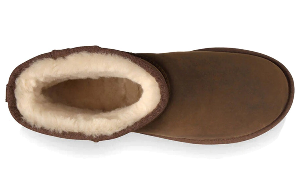 UGG Classic Mini Deco Mid Tops Fleece Lined Brown 1003945-CHE