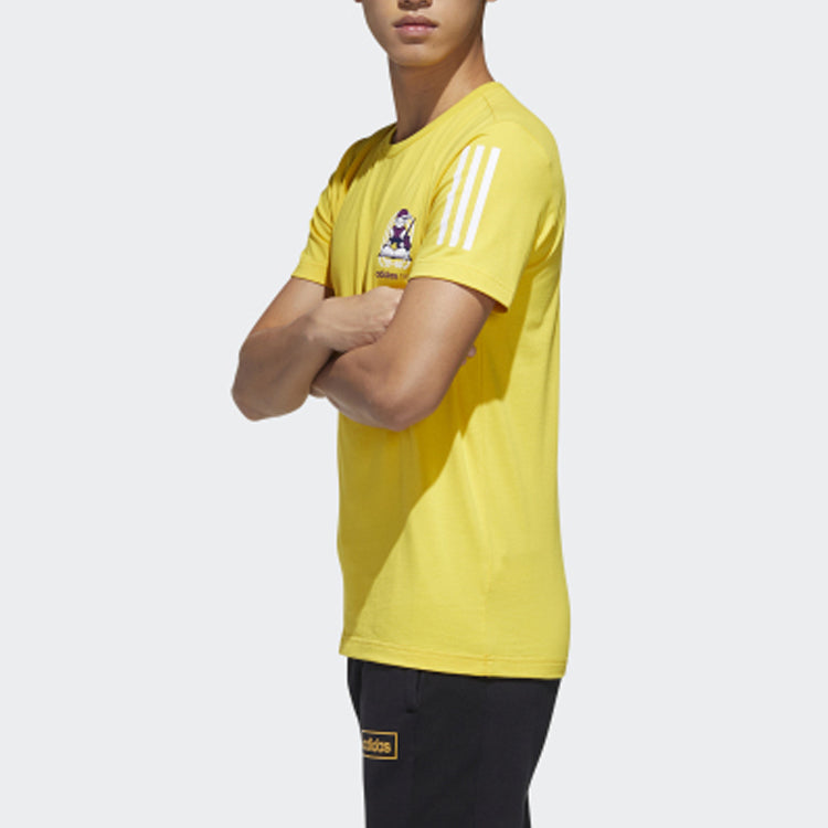 adidas neo M Gk Tee1 Round Neck Yellow GK6142