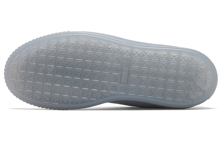 (WMNS) PUMA Basket Platform Core Light Blue/Silvery Low Board Shoes 364040-10