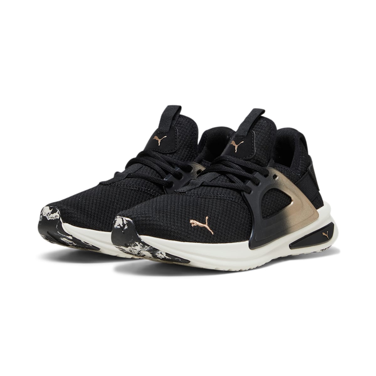 (WMNS) PUMA Softride Enzo Evo Molt Metallic 'Black Gold' 378733-01