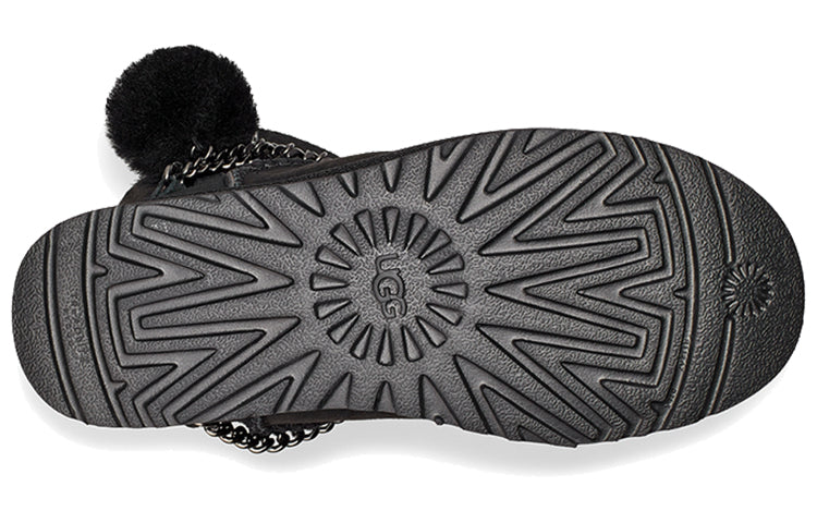 (WMNS) UGG Classic UGG Charm Mini Fleece Lined Black 1112493-BLK