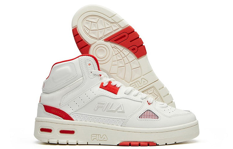 (WMNS) FILA Teratach High Top White/Red F12W111211FWR