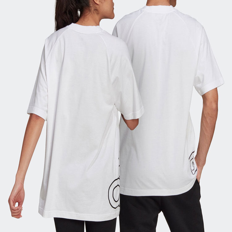 adidas U Big Logo T Sports Stylish Printing Round Neck Short Sleeve White GU4290